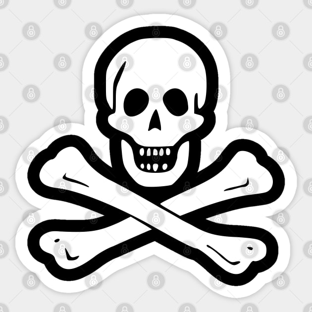 Jolly Roger Pirate Flag - Pirate Edward England Flag Sticker by Yesteeyear